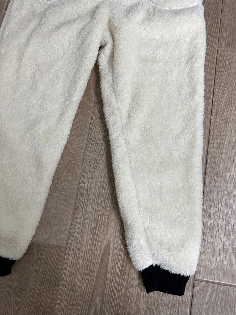 Disney Cream Sherpa Joggers with Black Waistband & Cuffs - Picture 2 of 6